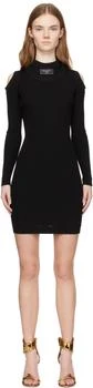 Balmain | Black Shoulder Cut Mini Dress