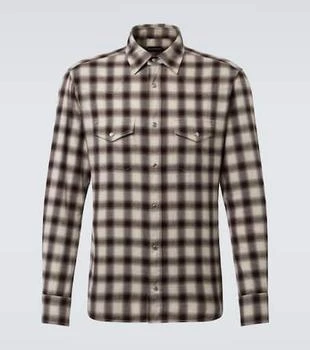Tom Ford | Checked cotton-blend shirt