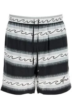 AMIRI | Amiri Wave Baja Striped Drawstring Shorts