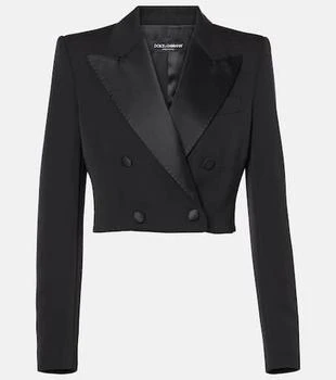Dolce & Gabbana | Cropped cotton-blend tuxedo jacket
