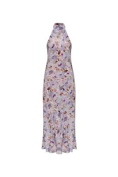 Balmain | Silk dress with floral motif