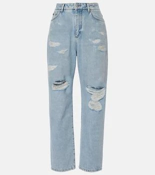 Dolce & Gabbana | Distressed low-rise straight jeans