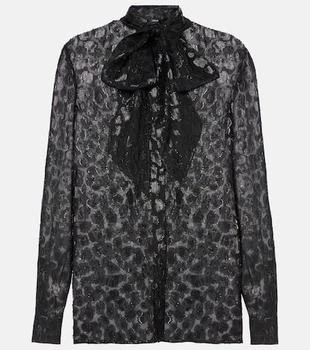 Versace | Jacquard satin blouse