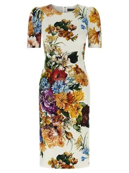 Dolce & Gabbana | Dolce & Gabbana Bouquet Printed Midi Dress