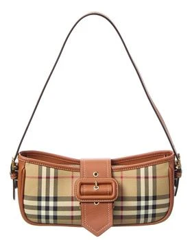 Burberry | Vintage Check E-Canvas & Leather Shoulder Bag