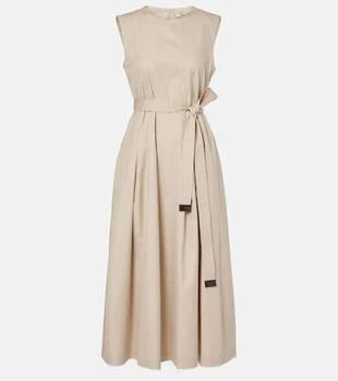 Max Mara | Amina pleated cotton midi dress