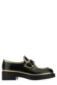 Prada | Prada Spray Painted Effect Logo Plaque Loafers