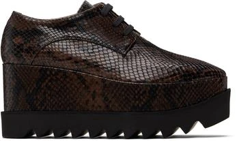 Stella McCartney | Brown Limited-Edition Elyse Snake Platform Derbys