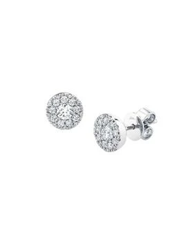 Saks Fifth Avenue | 14K White Gold & 1 TCW Diamond Cluster Stud Earrings