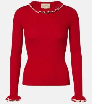 Valentino | Ruffled virgin wool sweater