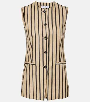 Max Mara | Rodeo striped linen and cotton-blend top