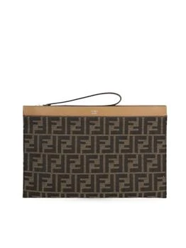 Fendi | Fendi FF Jacquard Medium Flat Pouch