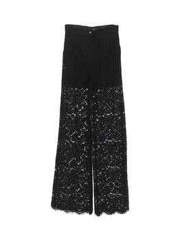 Dolce & Gabbana | Dolce & Gabbana Flared Branded Stretched Lace Pants