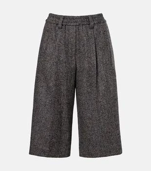 Brunello Cucinelli | Herringbone wool-blend shorts