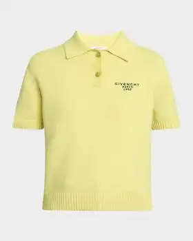 Givenchy | Embroidered Short-Sleeve Wool-Cashmere Polo