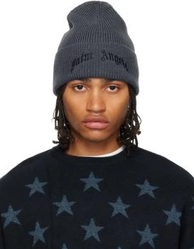 Gray Curved Logo Beanie