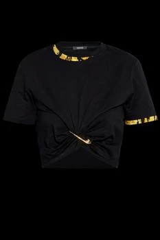Versace | Versace Safety Pin Detailed Cropped T-Shirt