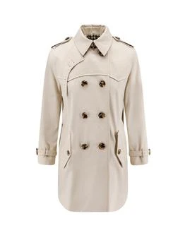 Burberry | Burberry Logo Patch Double-Breasted Coat