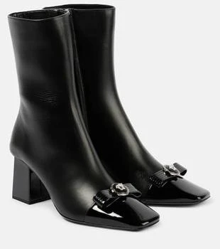 Versace | Gianni Ribbon 70 leather ankle boots