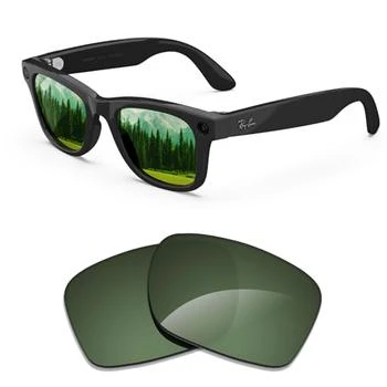 MAKCPOIMER Replacement Polarized Lenses Compatible with Ray-Ban Meta Wayfarer RW4006/(Gen 2) RW4012 50mm& RW4008 RW4012 53mm