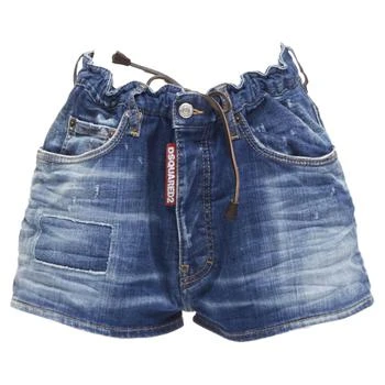 DSQUARED2 | logo tag drawstring paperbag bloomer denim shorts hot