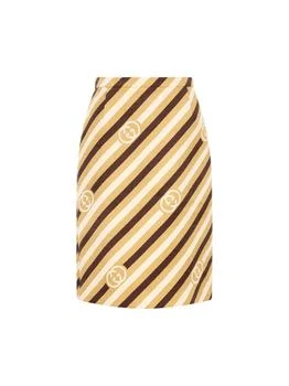 Gucci | Gucci Diagonal GG Velvet Chenille Midi Skirt