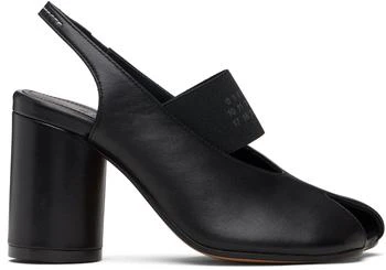 MM6 | Black Anatomic Numeric Slingback Heels