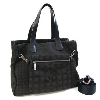 Chanel | Nylon Canvas Leather Shoulder Bag Tote Bag (Pre-Owned)