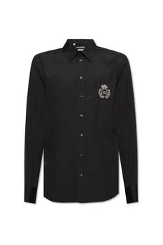Dolce & Gabbana | Dolce & Gabbana Heraldic Patch Long-Sleeved Shirt
