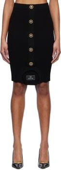 Balmain | Black Optical Illusion Ribbed Knit Miniskirt