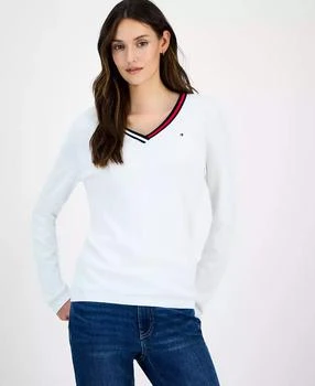 Women
s Cotton V-Neck Sweater