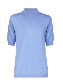 Bottega Veneta | Bottega Veneta Logo Embroidered Knitted Top