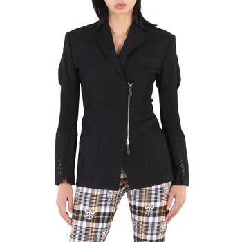 Burberry | Ladies Black Technical Twill Reconstructed Blazer