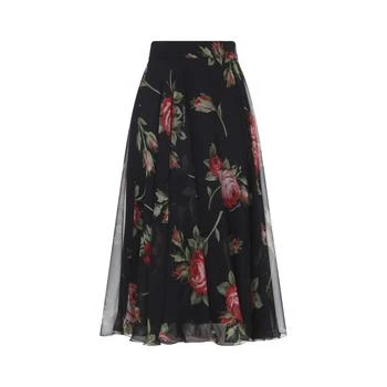 Dolce & Gabbana | Dolce & Gabbana Floral Printed Midi Skirt