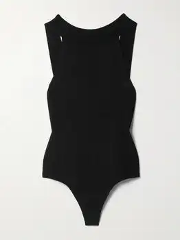 Khaite | Campagna Open-back Stretch-knit Thong Bodysuit