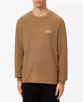 Lacoste Men's Exclusive Crocodile Waffle-Knit Thermal Shirt