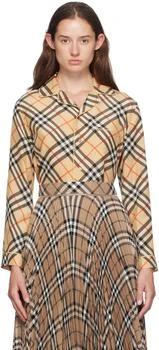 Burberry | Beige Check Pyjama Shirt