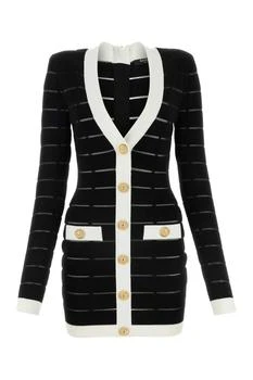 Balmain | Balmain Button Embellished Knitted Mini Dress