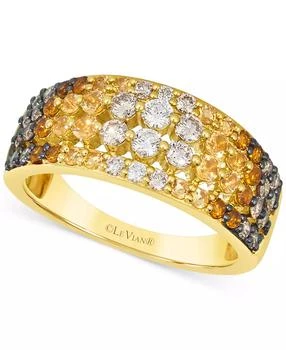 Le Vian | Desert Ombre™ Citrine (1/2 ct. t.w.) & Diamond (5/8 ct. t.w.) Four Row Statement Ring in 14k Gold
