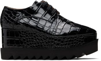 Stella McCartney | Black Limited-Edition Elyse Crocodile Platform Derbys