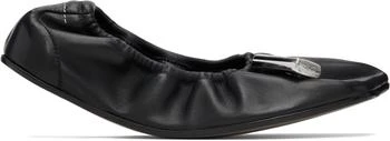 MM6 | Black Anatomic Travel Charm Ballerina Flats