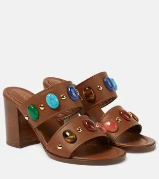 Gianvito Rossi | Shanti embellished leather sandals
