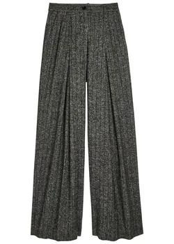 Dolce
Gabbana | Striped wide-leg wool-blend trousers