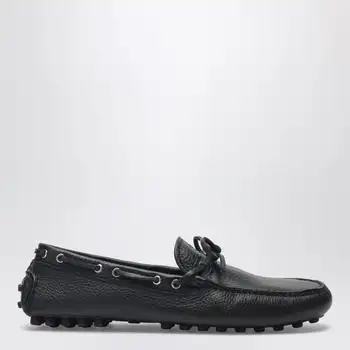 Prada | Black leather loafers with strap