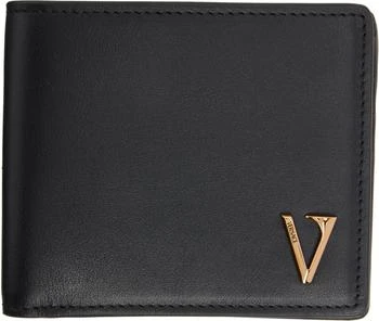 Versace | Black 'V' Bifold Wallet