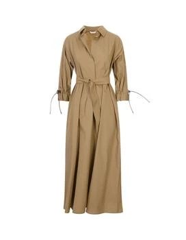 Max Mara | Max Mara Mirto Drawstring Sleeved Dress