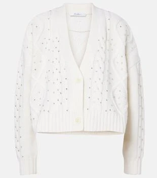 Max Mara | Musica cable-knit wool and cashmere cardigan