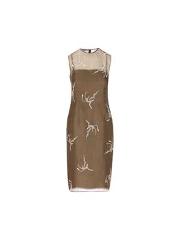 Prada | Prada Allover Embroidered Sleeveless Midi Dress