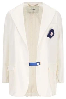 Fendi | Fendi Sunny Side Flowers Brooch Single Breasted Jacket