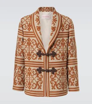 Valentino | Cotton and linen jacquard cardigan